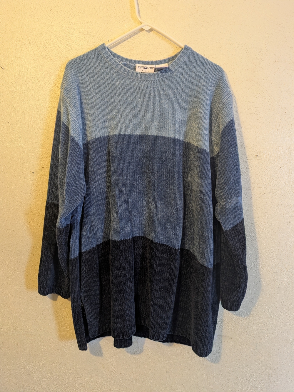 White Stag Blue Gradient Crewneck Sweater